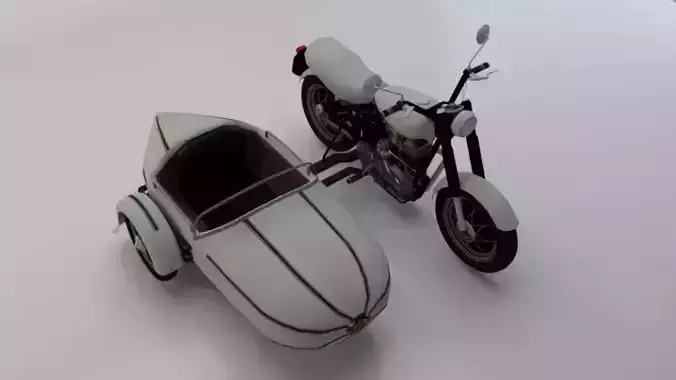 Hagrids Motorcycle Low-poly 3D model