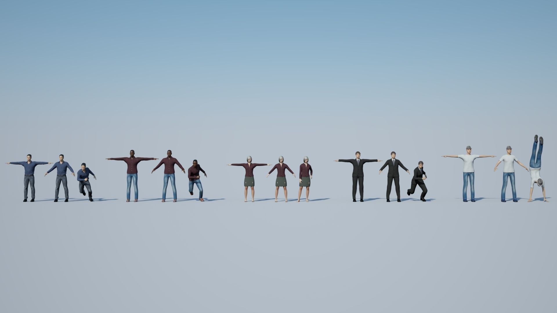 Rigged Characters 3D model_1