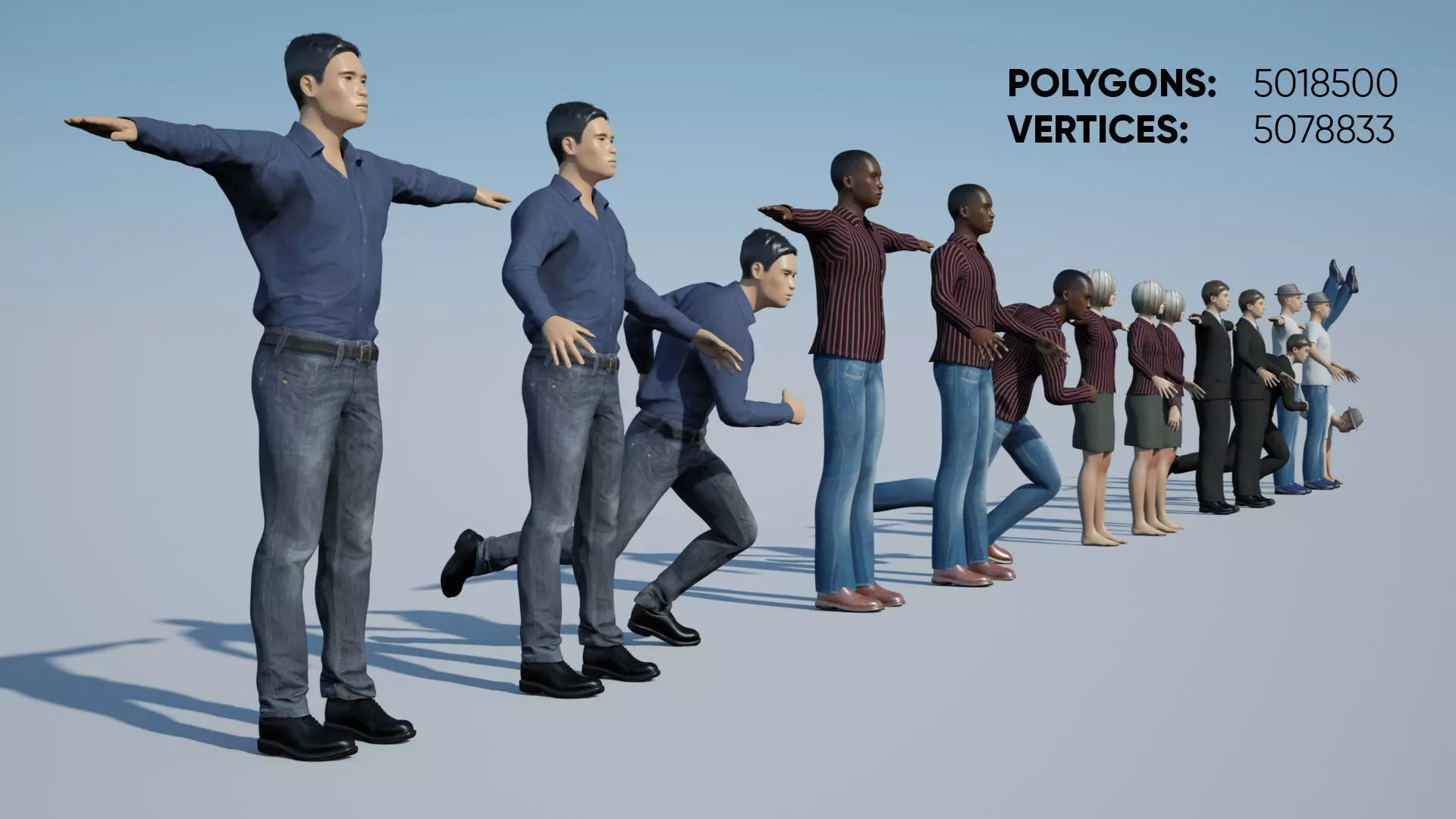 Rigged Characters 3D model_0