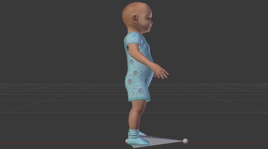 Baby Boy in a Jumper 01 Low-poly 3D model_9