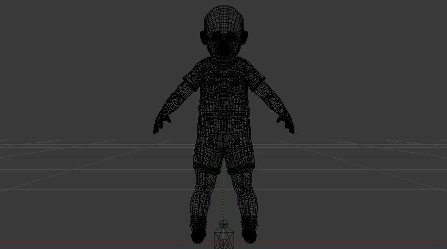 Baby Boy in a Jumper 01 Low-poly 3D model_19