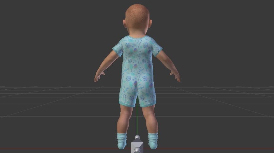 Baby Boy in a Jumper 01 Low-poly 3D model_11