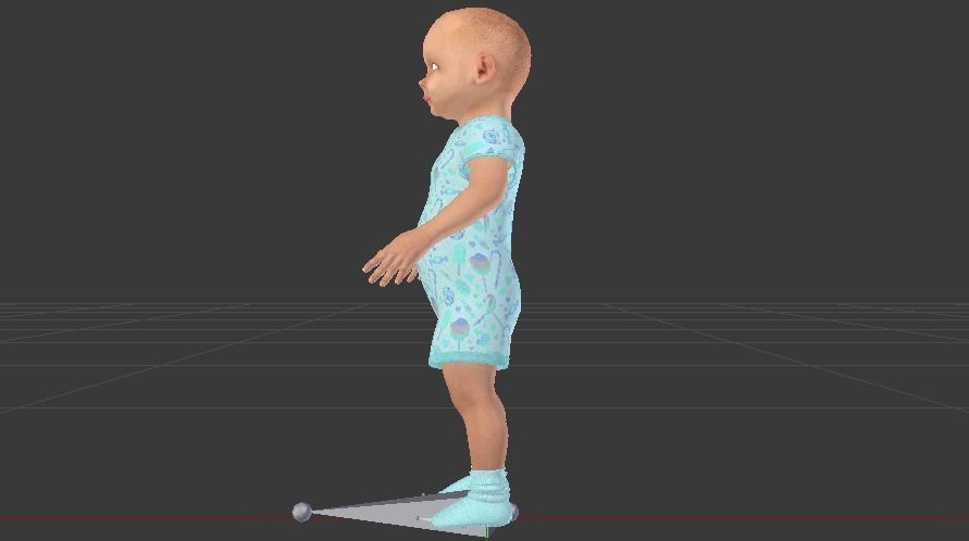 Baby Boy in a Jumper 01 Low-poly 3D model_6