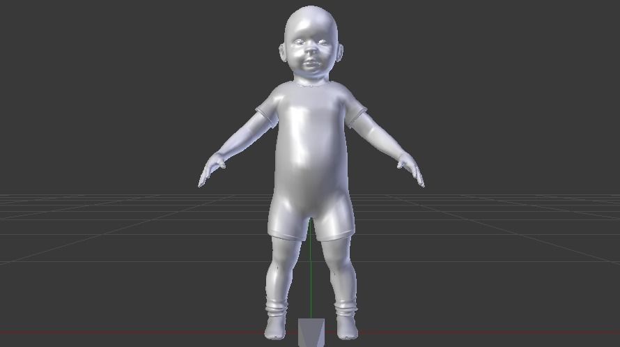 Baby Boy in a Jumper 01 Low-poly 3D model_12
