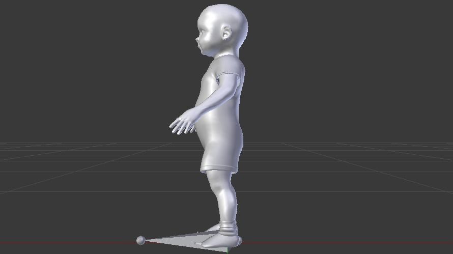 Baby Boy in a Jumper 01 Low-poly 3D model_14