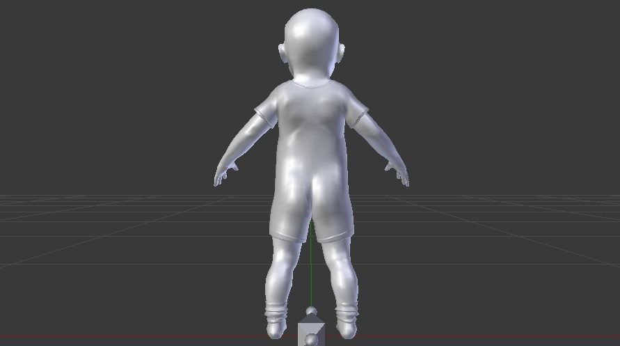 Baby Boy in a Jumper 01 Low-poly 3D model_15