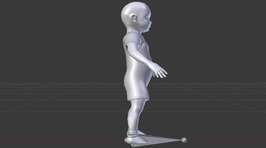 Baby Boy in a Jumper 01 Low-poly 3D model_13