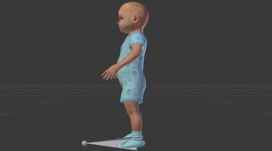 Baby Boy in a Jumper 01 Low-poly 3D model_10