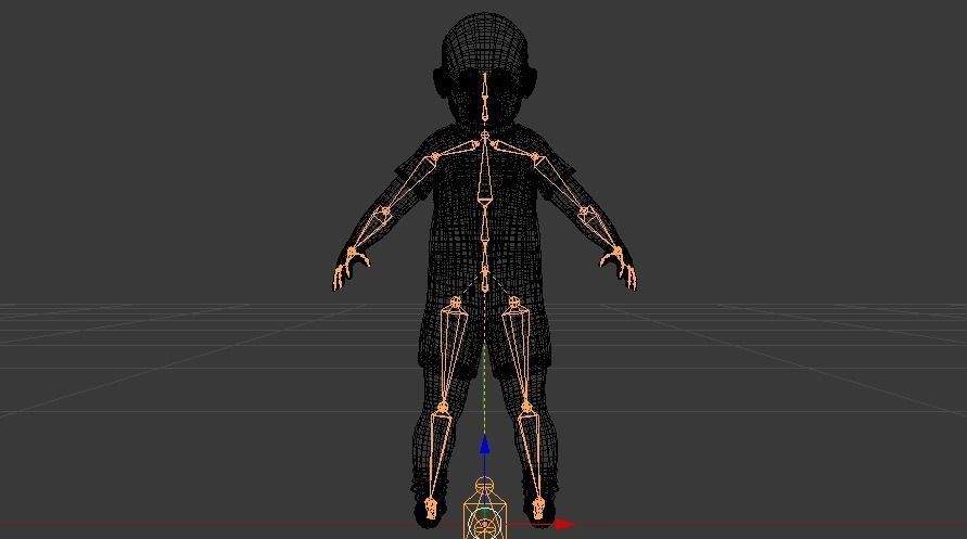 Baby Boy in a Jumper 01 Low-poly 3D model_23