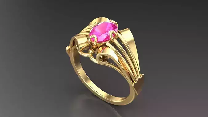 A beautiful ring with Oval stone 
