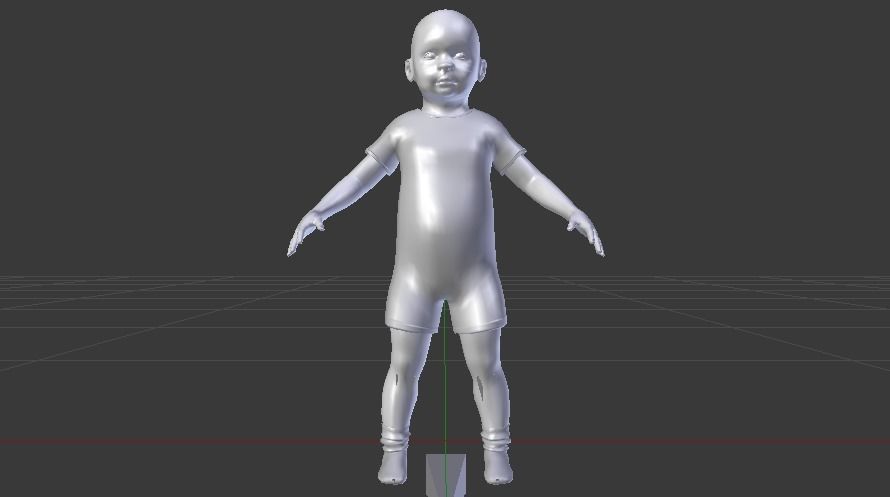 Baby Boy in a Jumper 02 Low-poly 3D model_12