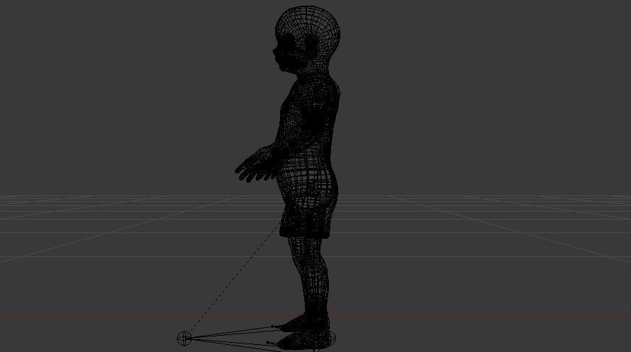 Baby Boy in a Jumper 02 Low-poly 3D model_18