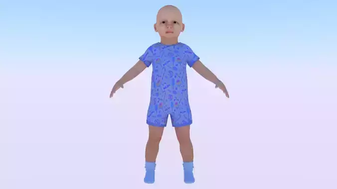 Baby Boy in a Jumper 02 Low-poly 3D model Baby Boy in a Jumper 02 Low-poly 3D model