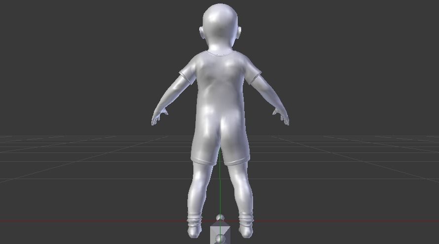 Baby Boy in a Jumper 02 Low-poly 3D model_15