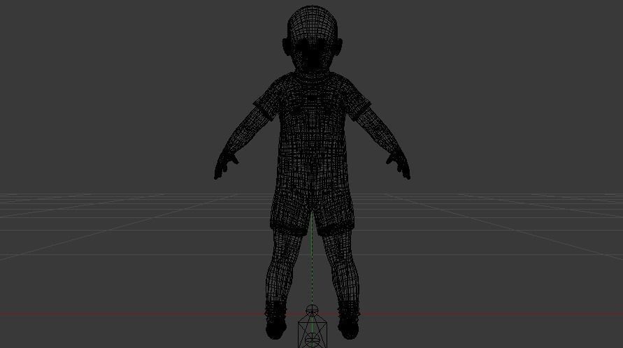 Baby Boy in a Jumper 02 Low-poly 3D model_19