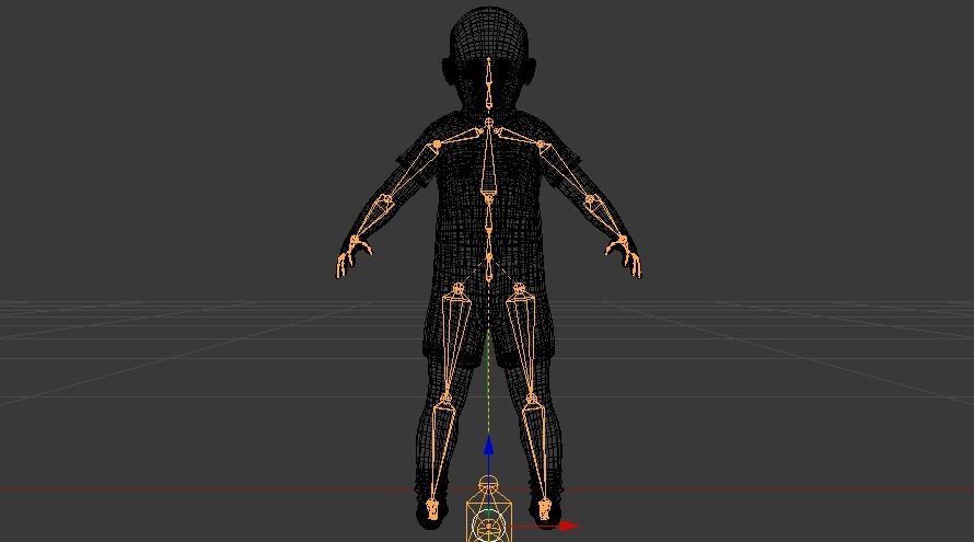 Baby Boy in a Jumper 02 Low-poly 3D model_23
