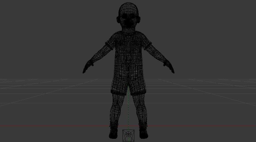 Baby Boy in a Jumper 02 Low-poly 3D model_16