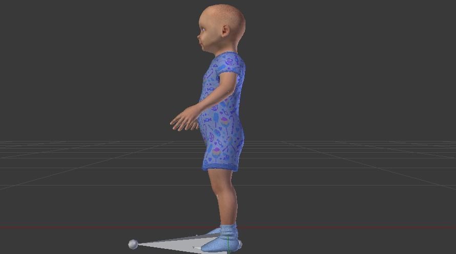 Baby Boy in a Jumper 02 Low-poly 3D model_10