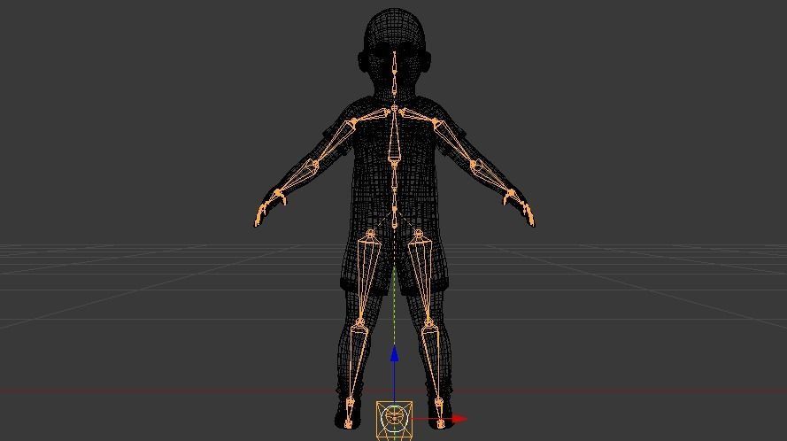 Baby Boy in a Jumper 02 Low-poly 3D model_20