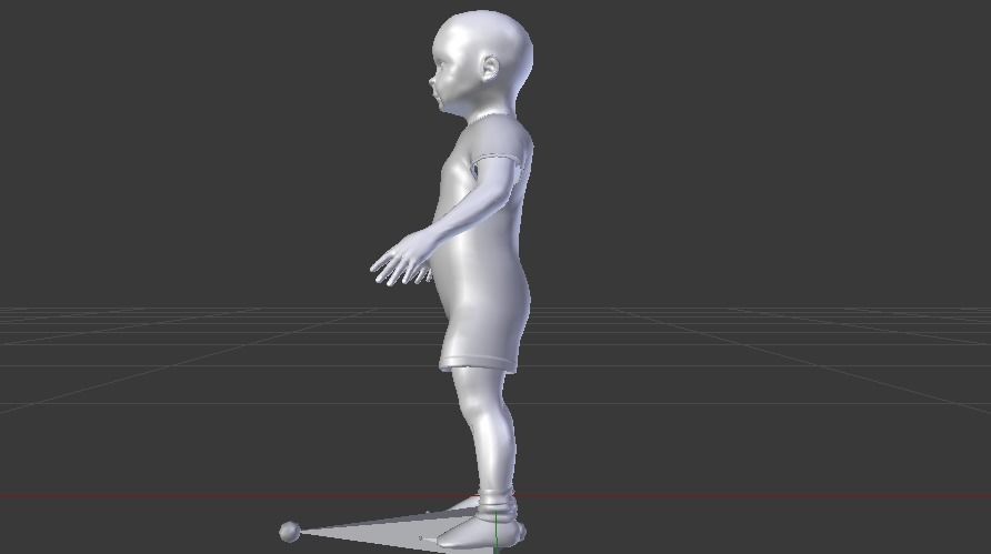 Baby Boy in a Jumper 02 Low-poly 3D model_14