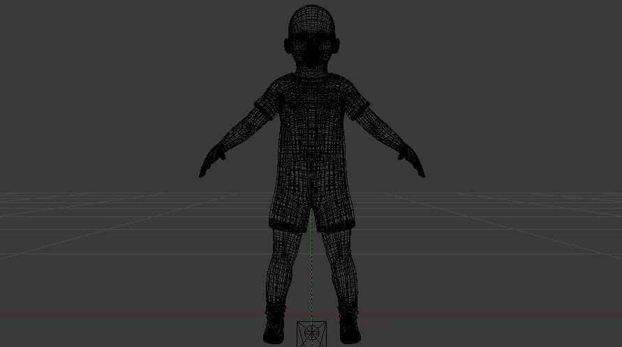 Baby Boy in a Jumper 03 Low-poly 3D model_16