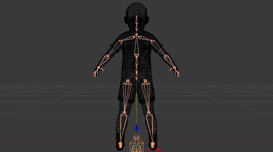 Baby Boy in a Jumper 03 Low-poly 3D model_23