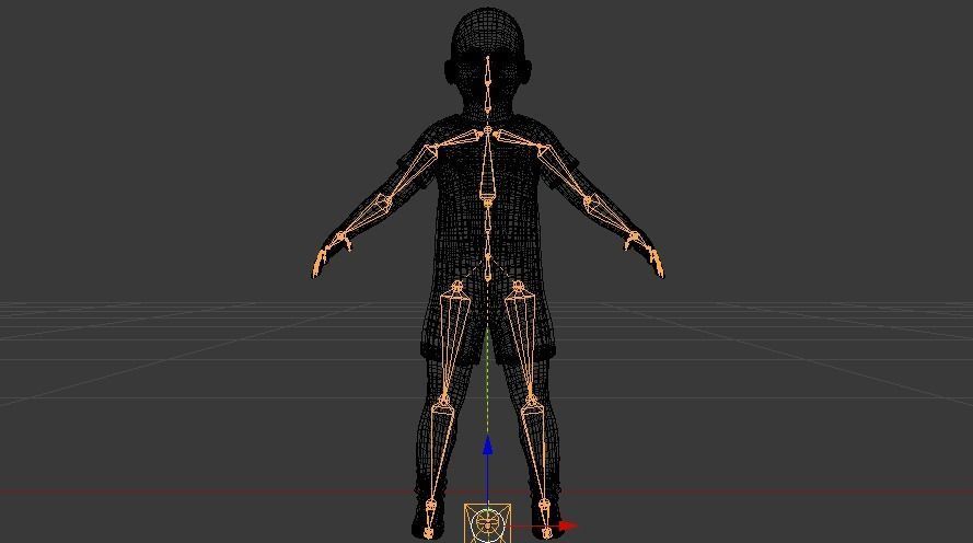 Baby Boy in a Jumper 03 Low-poly 3D model_20