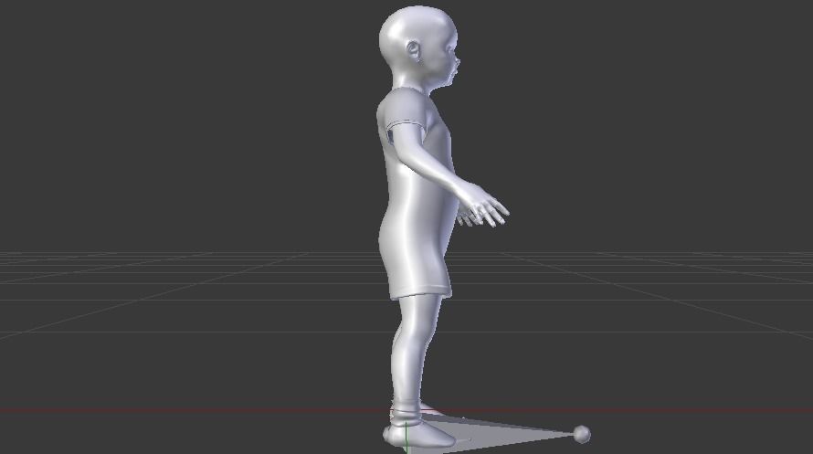 Baby Boy in a Jumper 03 Low-poly 3D model_13