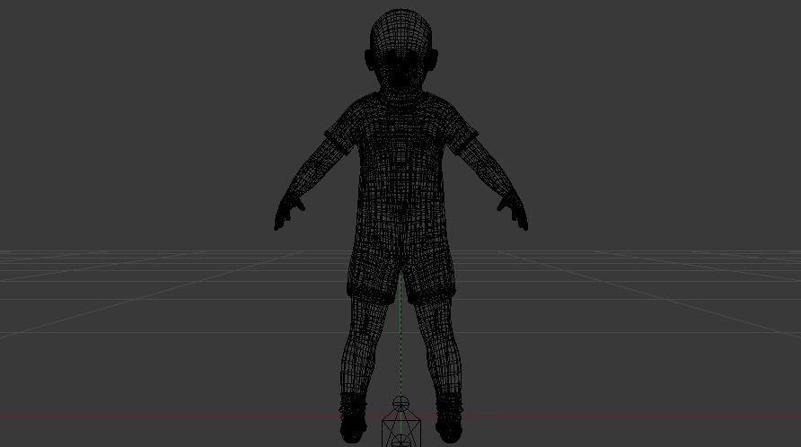 Baby Boy in a Jumper 03 Low-poly 3D model_19