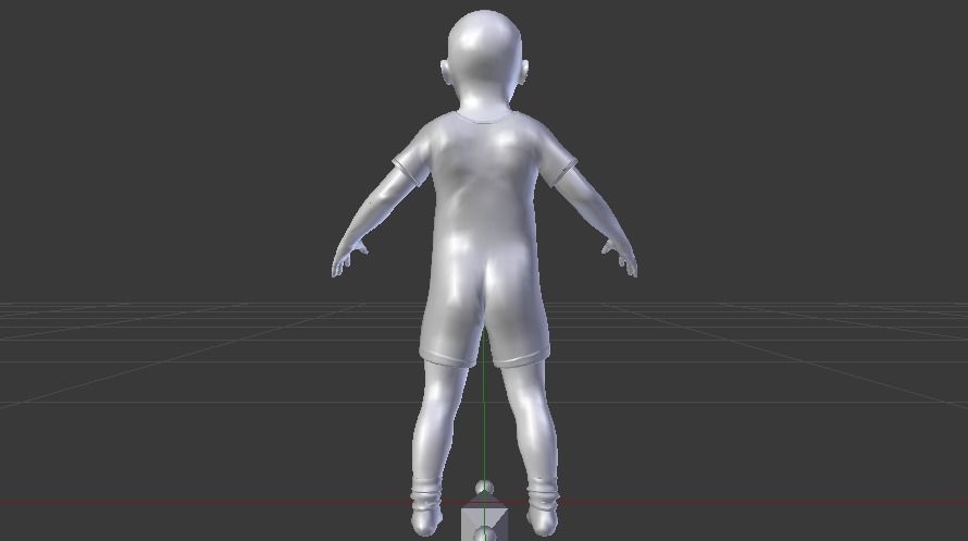 Baby Boy in a Jumper 03 Low-poly 3D model_15