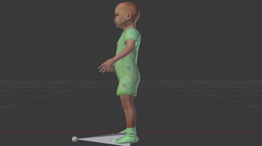 Baby Boy in a Jumper 03 Low-poly 3D model_10
