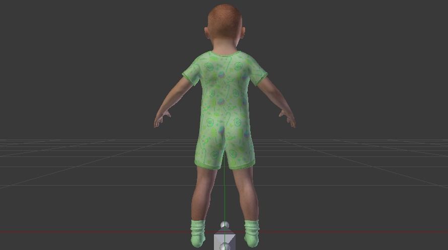 Baby Boy in a Jumper 03 Low-poly 3D model_11