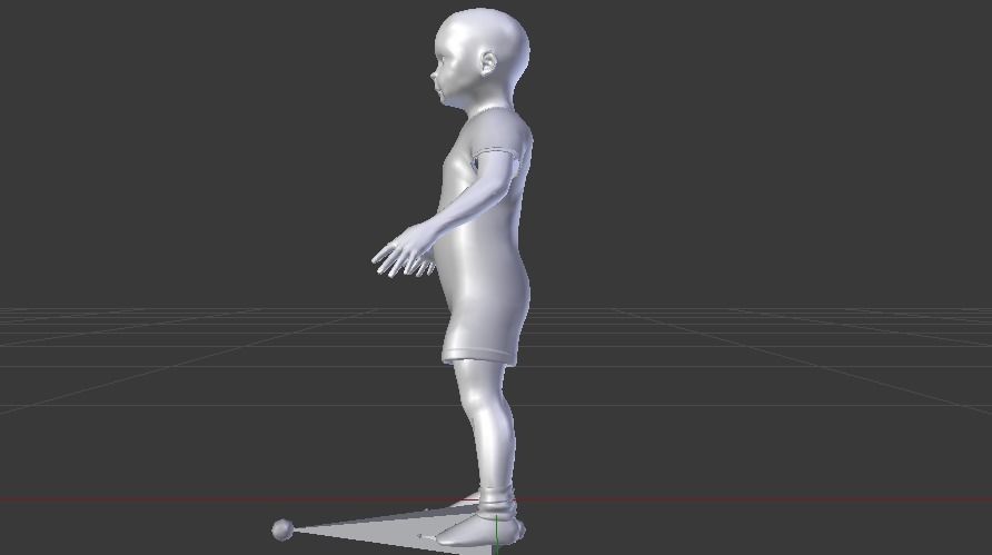 Baby Boy in a Jumper 03 Low-poly 3D model_14