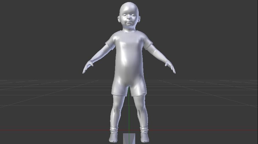 Baby Boy in a Jumper 03 Low-poly 3D model_12