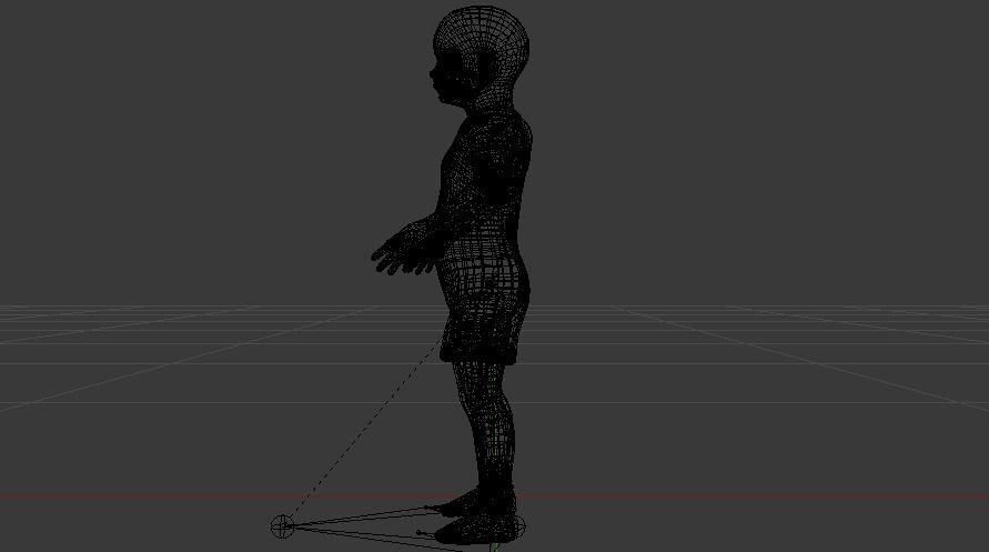 Baby Boy in a Jumper 03 Low-poly 3D model_18