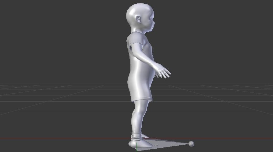 Baby Boy in a Jumper 04 Low-poly 3D model_13