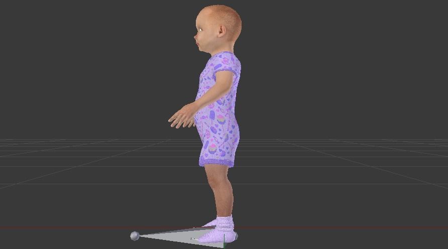 Baby Boy in a Jumper 04 Low-poly 3D model_6