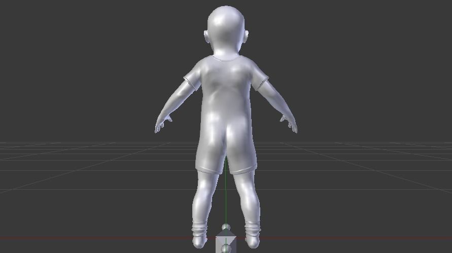 Baby Boy in a Jumper 04 Low-poly 3D model_15