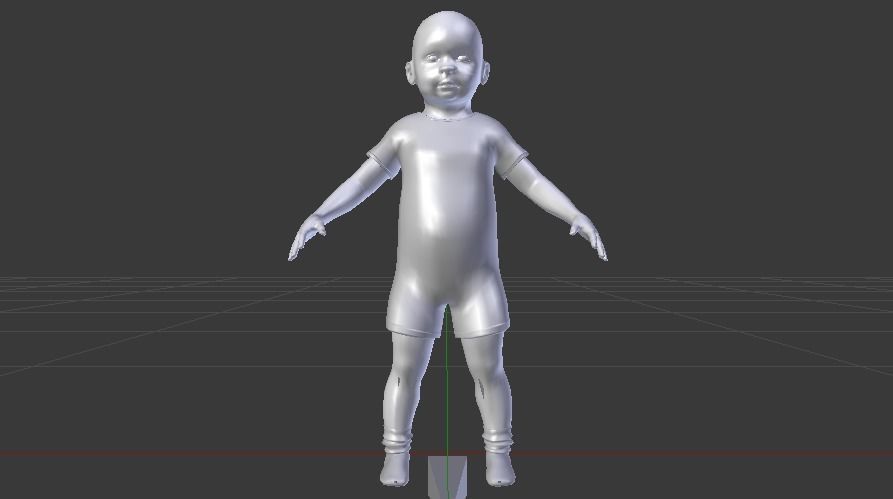 Baby Boy in a Jumper 04 Low-poly 3D model_12