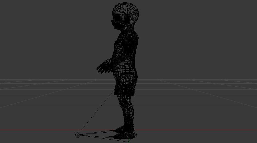 Baby Boy in a Jumper 04 Low-poly 3D model_18