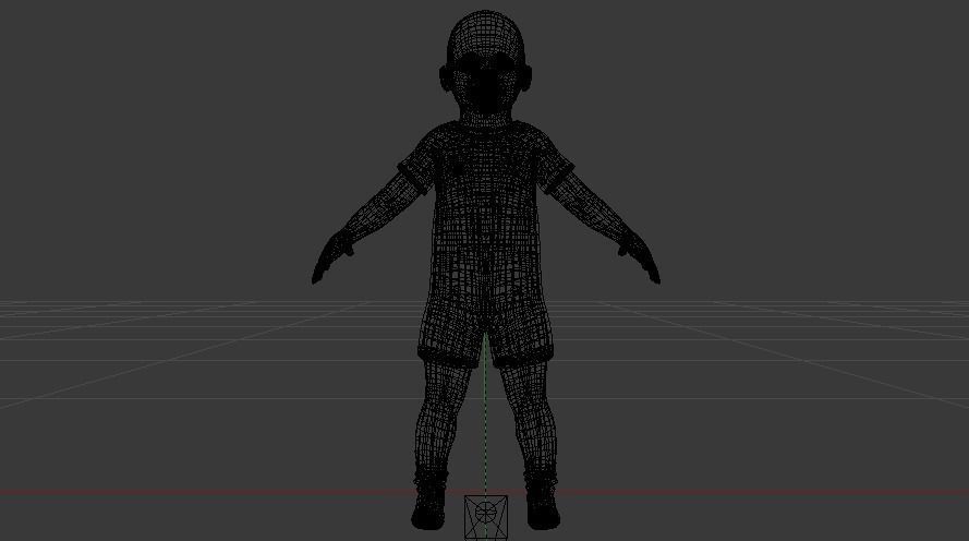 Baby Boy in a Jumper 04 Low-poly 3D model_16
