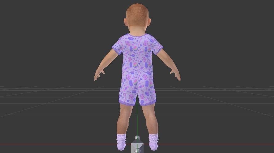 Baby Boy in a Jumper 04 Low-poly 3D model_7