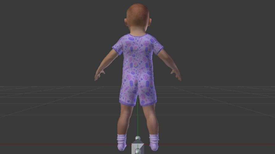 Baby Boy in a Jumper 04 Low-poly 3D model_11