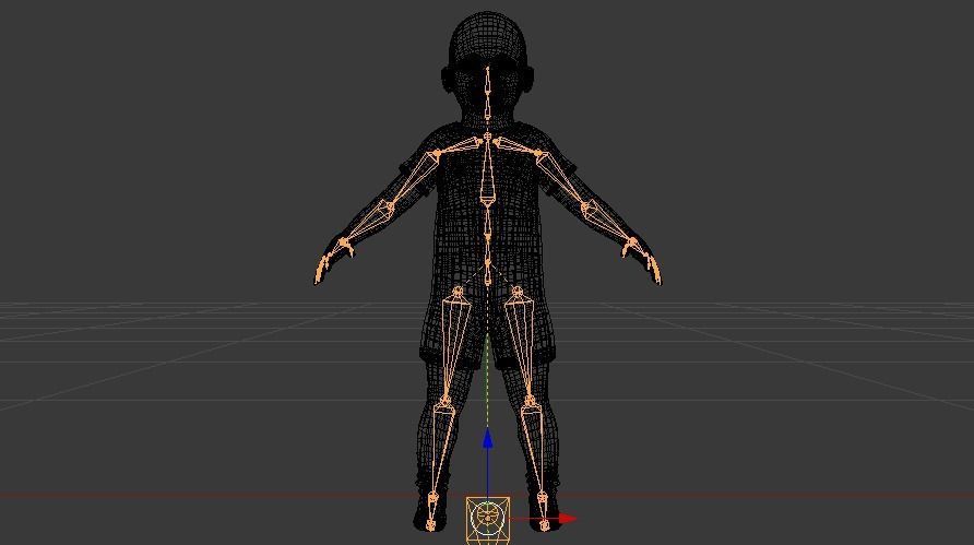 Baby Boy in a Jumper 04 Low-poly 3D model_20