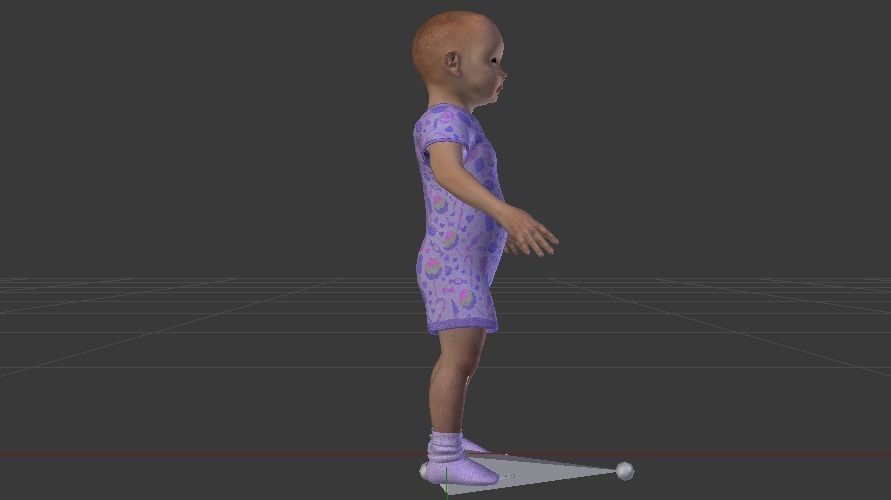 Baby Boy in a Jumper 04 Low-poly 3D model_9