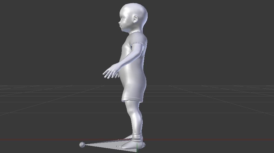 Baby Boy in a Jumper 04 Low-poly 3D model_14