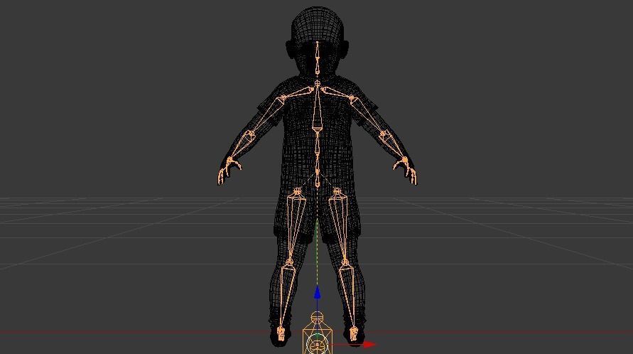 Baby Boy in a Jumper 04 Low-poly 3D model_23