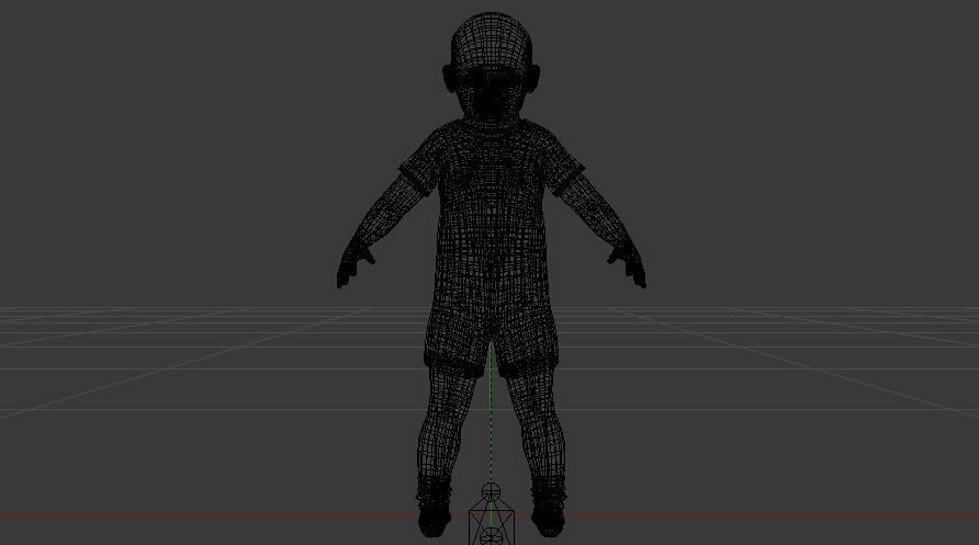 Baby Boy in a Jumper 04 Low-poly 3D model_19