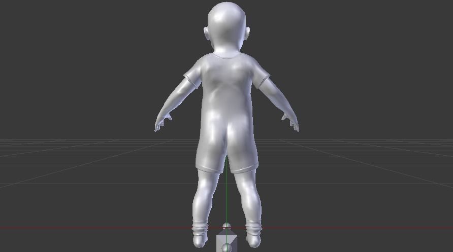 Baby Boy in a Jumper 05 Low-poly 3D model_15