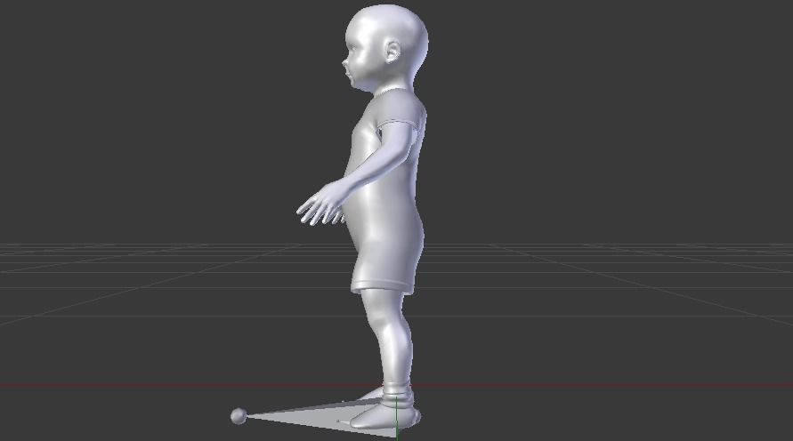 Baby Boy in a Jumper 05 Low-poly 3D model_14